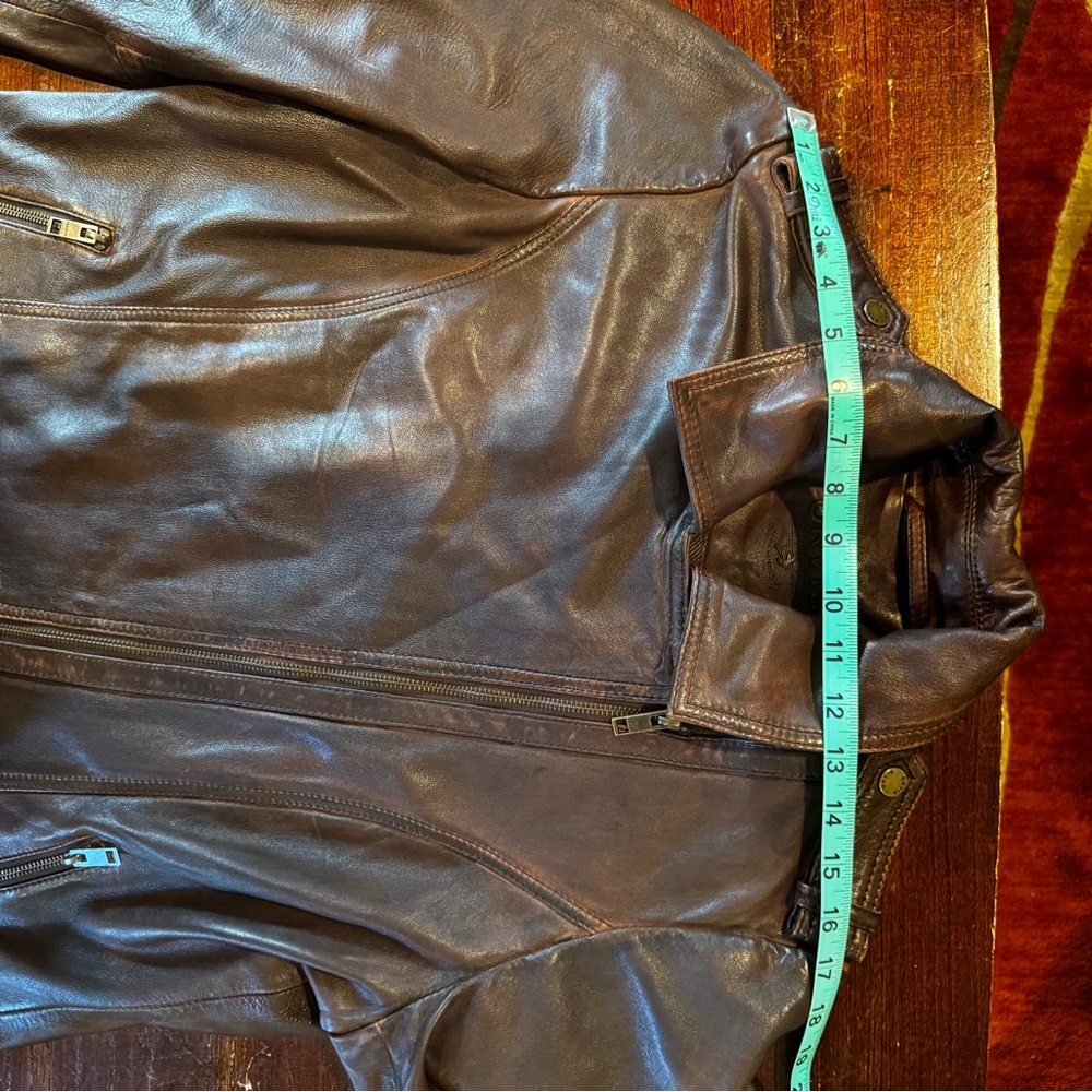 Women’s Orvis Rich Brown Leather Jacket Size L (12-14) - Picture 10 of 12